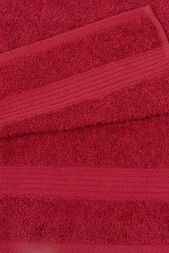 Полотенце махровое 50х90 бордюр №120 -пл. 350 гр/м2- (ярко-красный, 227)