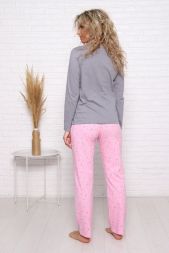 Пижама женская 57118 серо-розовый