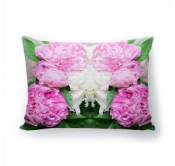 Подушка декоративная с 3D рисунком &quot;Розовые пионы&quot;