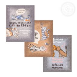 Набор полотенец из рогожки Кошачьи тайны (45х60 см, 3 шт.) АРТ-Дизайн