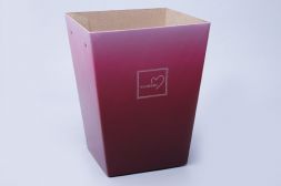 Плайм пакет БОЛЬШОЙ Градиент малиновый / красный, высота 22 см