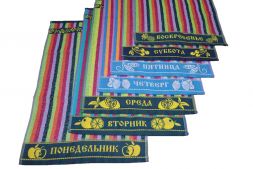 Набор махровых полотенец пестротканых Неделька-7 шт- (35х60 см) разноцветный