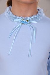 Блузка для девочки Ариэль Арт. 13265 светло-голубой