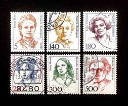 Набор марок Знаменитые женщины, Германия, 1989 год (полный комплект)