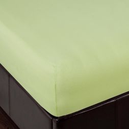 Простыня на резинке трикотажная 160х200 / Light green (салатовый)