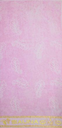 Полотенце махровое 70х140 №1220 Сауна- пл. 370 гр/м2- (пастельно-розовый, 312)
