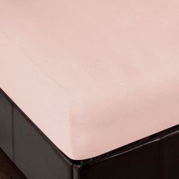 Простыня на резинке трикотажная 140х200 / Pink (розовый)