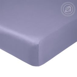 Простыня на резинке сатин Фиолетовый 180х200х20 Арт-Дизайн