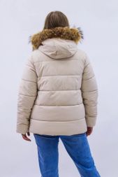 Куртка женская зимняя еврозима-зима 2867 бежевый