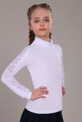 Блузка для девочки Каролина New арт. 13118N белый