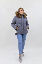 Куртка женская зимняя еврозима-зима 2867 серый