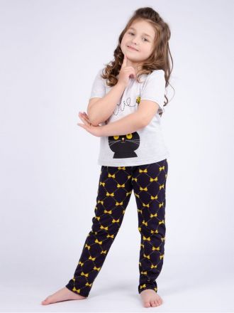 Пижама детская ПД-136 Бантики брюки, трикотаж (арт. ПД-136)