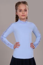 Блузка для девочки Каролина New арт. 13118N светло-голубой
