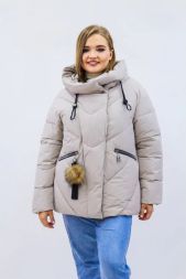 Куртка женская зимняя еврозима-зима 2876 бежевый