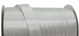 Косая бейка атласная шир. 15 мм серебро уп. 132 м