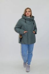 Куртка женская зимняя еврозима-зима 2876 бирюзовый