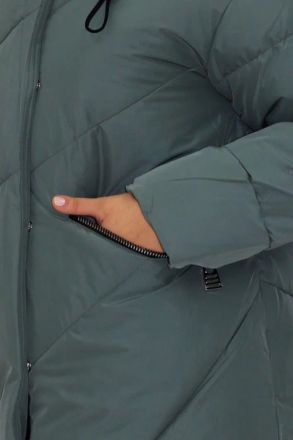 Куртка женская зимняя еврозима-зима 2876 бирюзовый