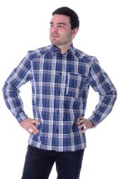 Рубашка мужская с длинным рукавом Шотландка