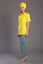 Жакет медицинский женский М-230 ткань Тиси кнопки (желтый (22))