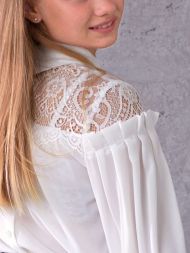Блузка для девочки кружевная SP001 кремовый