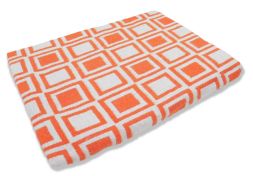 Одеяло 1,5 сп байковое №2 (оранжевый)