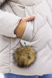 Куртка женская зимняя еврозима-зима 2879 бежевый