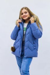 Куртка женская зимняя еврозима-зима 2879 голубой