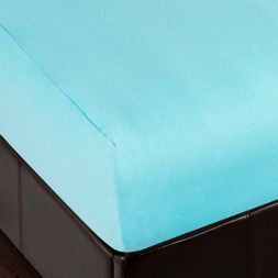 Простыня на резинке трикотажная 160х200 / Turquoise (бирюза)