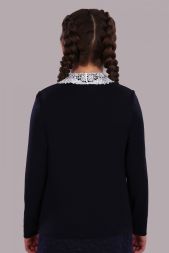 Блузка для девочки Рианна Арт. 13180 темно-синий, белый
