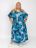 Платье женское 519Б Бирюзовый, пальма