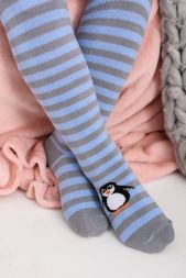 Колготки детские Пингвин плюш голубой