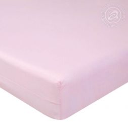 Простыня на резинке поплин 120х200х20 Византия (Розовый) АРТ-Дизайн