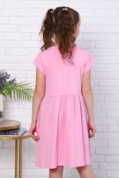 Платье Хвостик короткий рукав детское ярко-розовый