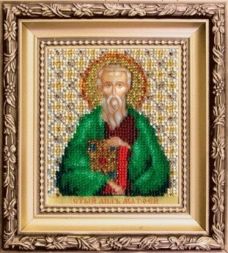 Набор для вышивания бисером - Икона святого апостола Матфея 9х11 см