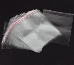 Пакет прозрачный со скотчем 10х10 см (ОПТ) 50 шт