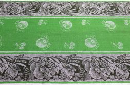 Ткань лен жаккард 50 см арт. 1389-3 (зеленый)