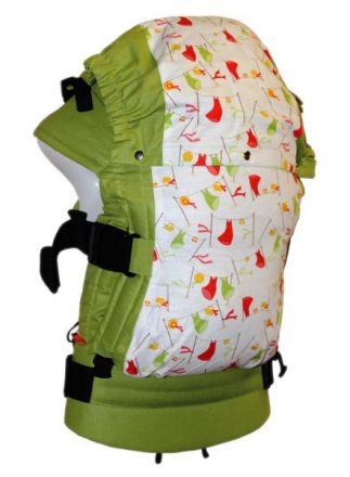 Регулируемый рюкзак без кармана Сарафанчики зеленые ( с подголовником)