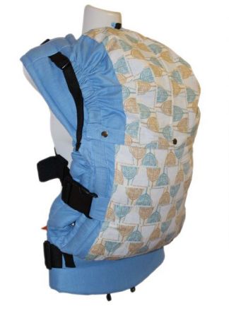 Регулируемый рюкзак без кармана Саванна карамель голубая (с подголовником)