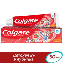 Зубная паста Colgate Доктор Заяц вкус клубники, 50 мл