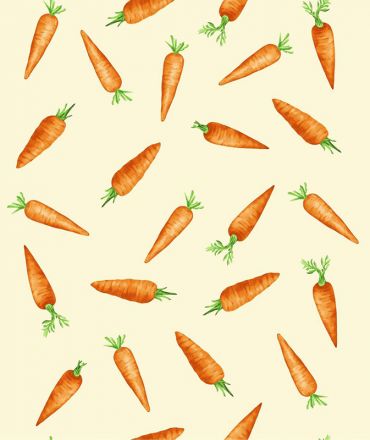 Ткань вафельное полотно 50 см Морковки арт. 29126-1 (желтый)