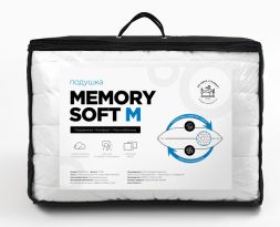 Подушка &quot;MemorySoft-M&quot; упругая (белый) 50х70х17 (хлопок смесовый) Ившвейстандарт