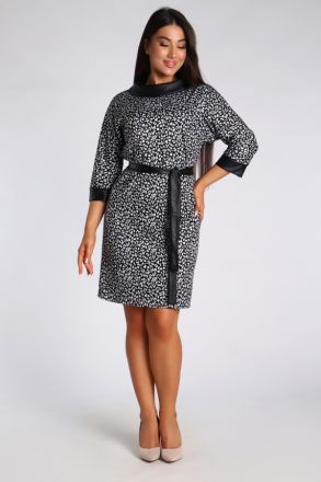 Платье женское 32722 леопард-черный