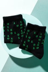 Носки детские Бинарный код 2 пары зеленый