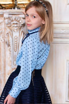 Блузка для девочки SP007 голубой