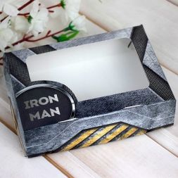 Коробочка с окошком двусторонняя Iron man №46