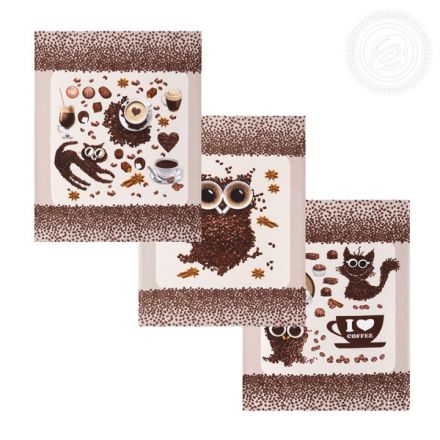 Набор полотенец из рогожки Кофе-Брейк (45х60 см, 3 шт.) АРТ-Дизайн