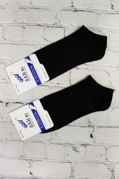 Носки мужские Хлопок (короткие, черные)- упаковка 12 пар