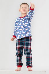 Пижама детская БЕЛЫЙ МИШКА с начесом (арт. ПЖ0173)