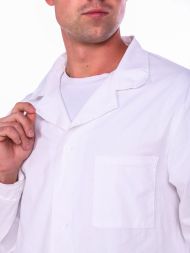 Халат медицинский мужской бязь ГОСТ m21 (белый) 