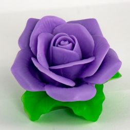 Силиконовая форма - 3D - Роза с листьями МАКСИ